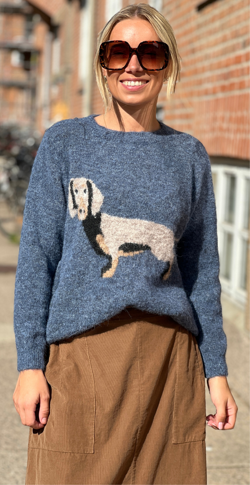Tine strik med gravhund jeans LikeLondon