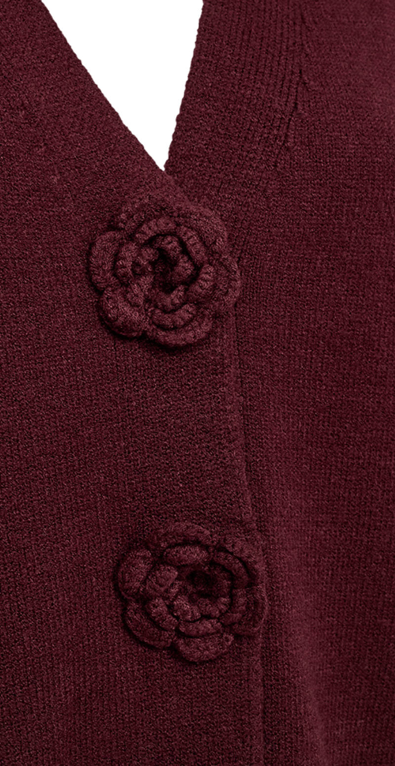 Alpi cardigan med hæklede knapper port royale