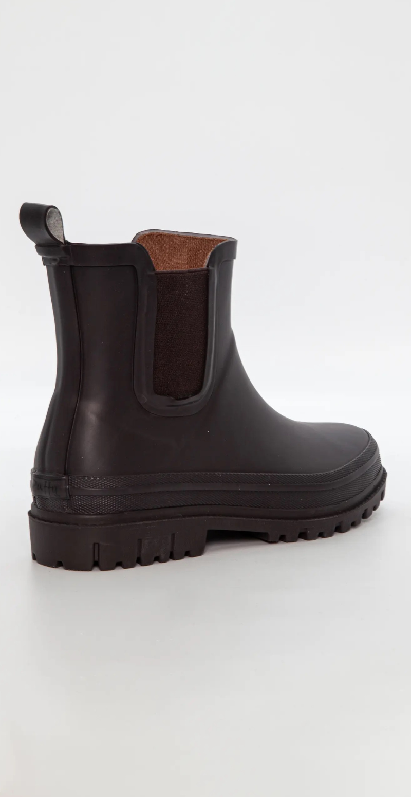 Favazzina Uno kort gummistøvle dark brown Duffy