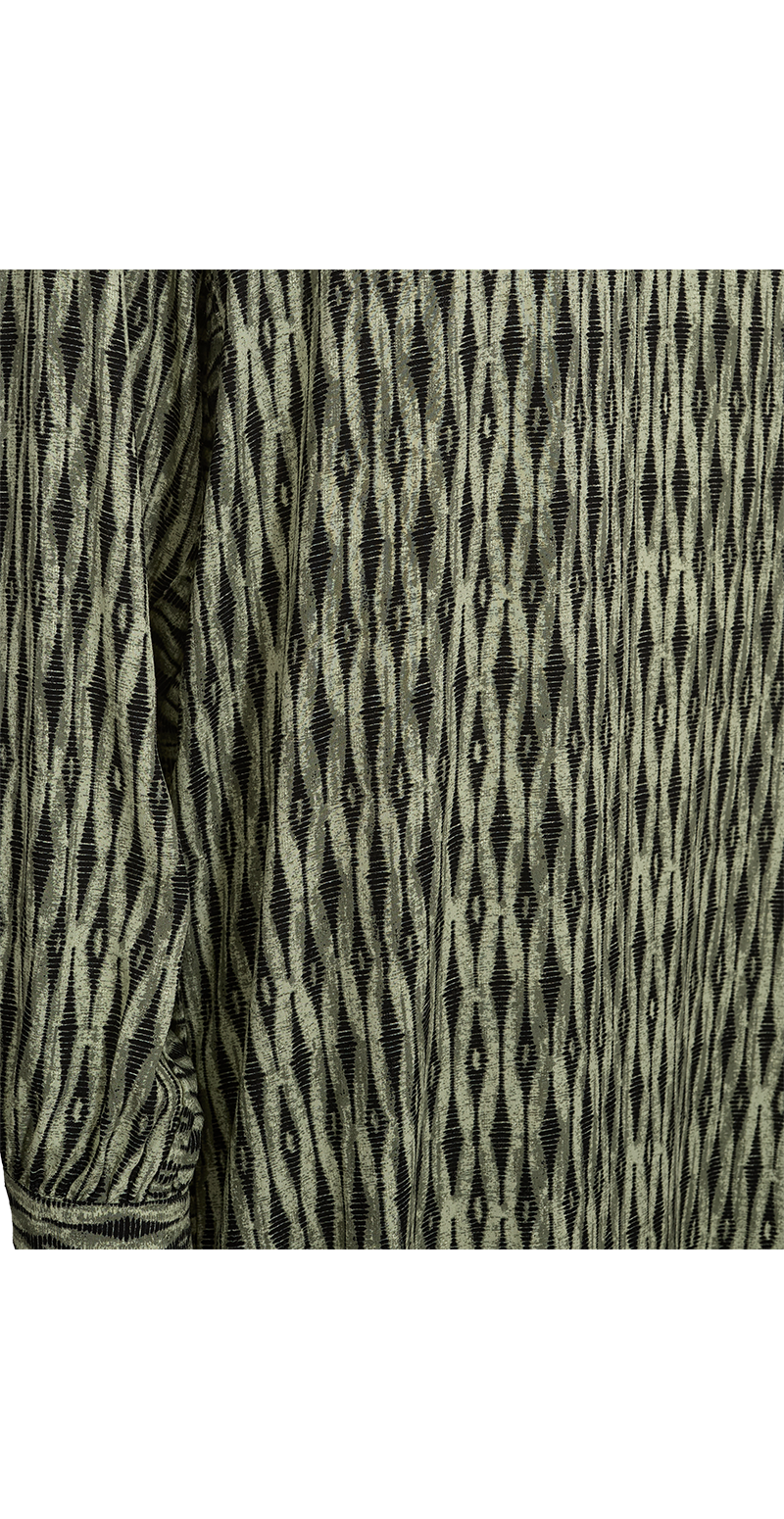 Adney kjole med mønster deep lichen green w. black