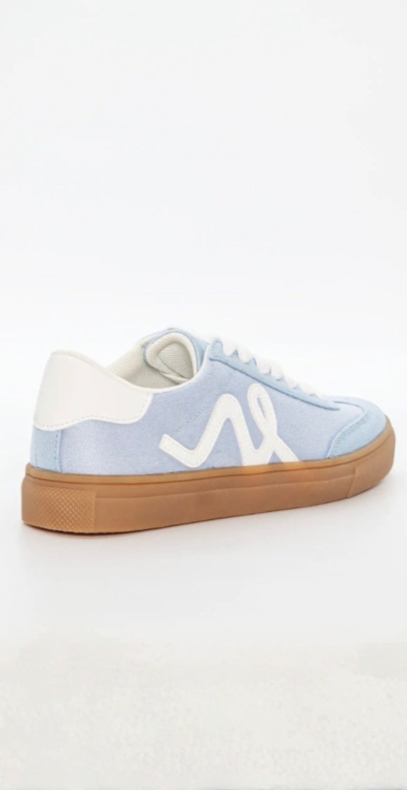 Sneaker i retrolook med snøre light blue Duffy