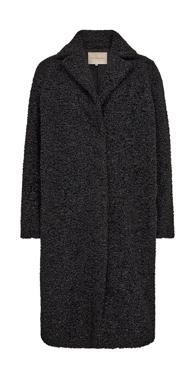 Mukite Teddy-Jakke Sort Soyaconcept
