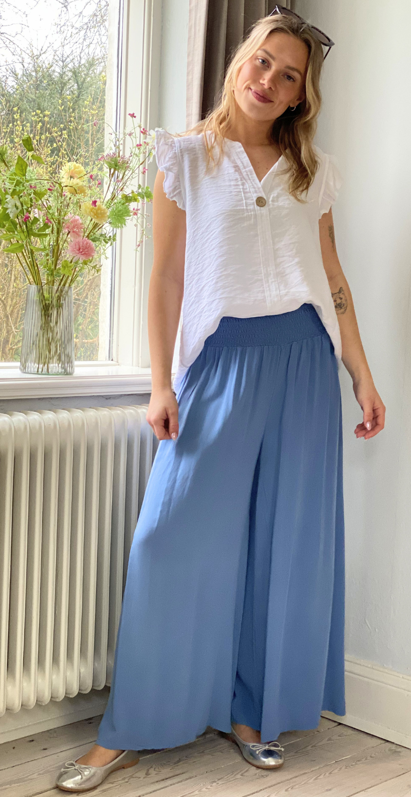 Peggy bukser med brede ben og smock jeans LikeLondon
