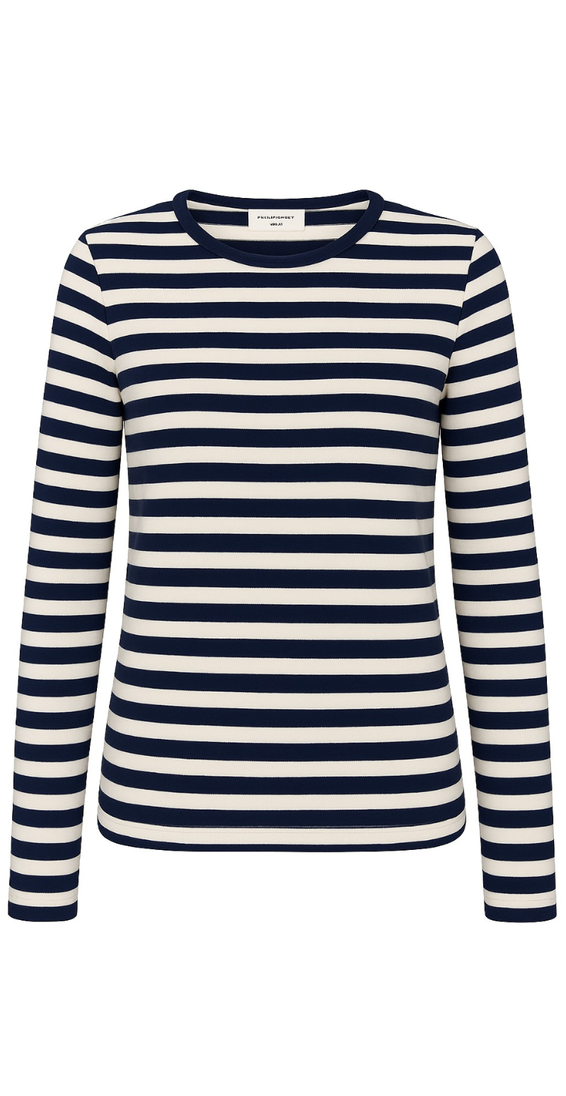 Liana bluse navy w. star off-white Freequent