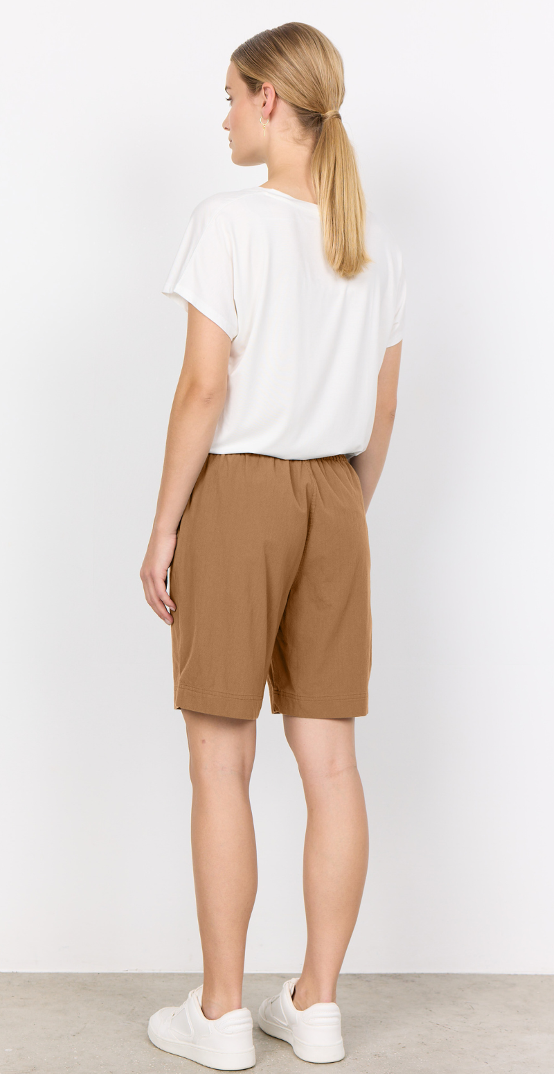 Sally shorts med elastik og lommer desert brown