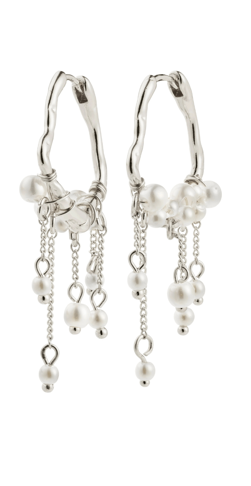 Jasper øreringe sølvbelagt