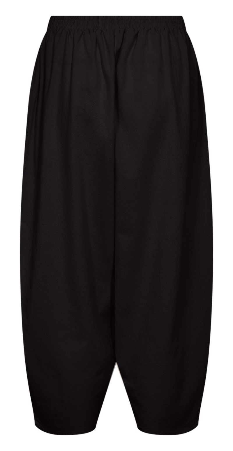 bukser med elastik i taljen og 7/8 længde sort