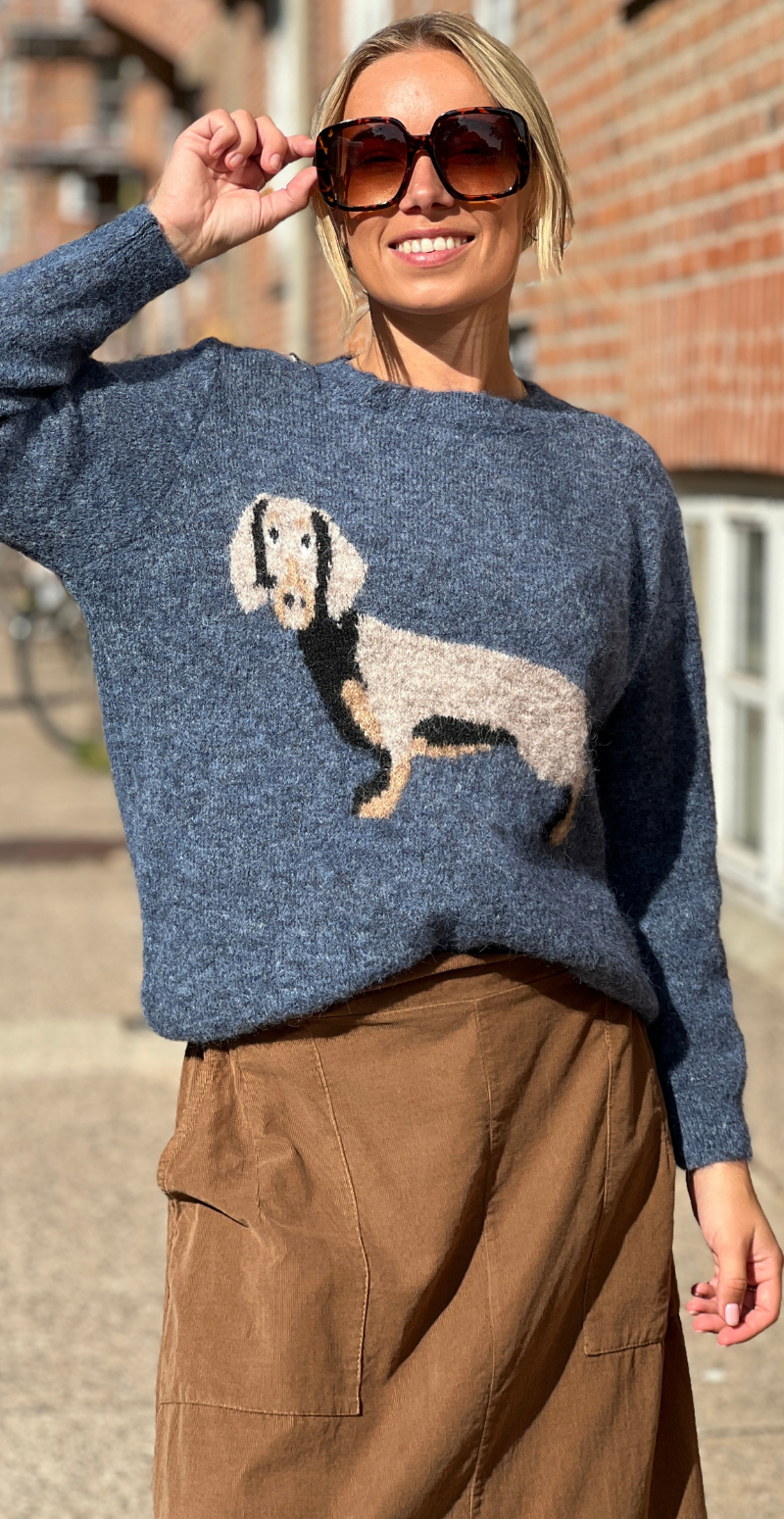 Tine strik med gravhund jeans LikeLondon