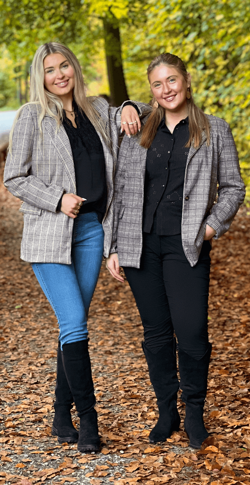 Cheryl blazer med tern beige LikeLondon