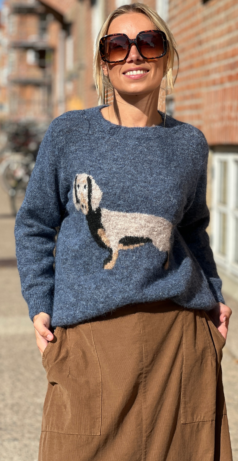 Tine strik med gravhund jeans LikeLondon