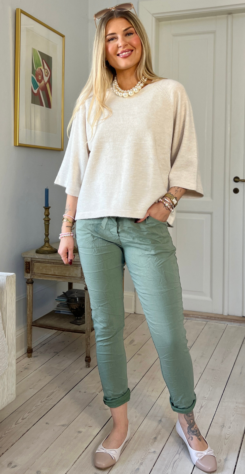 Nora luksus bukser light militare LikeLondon