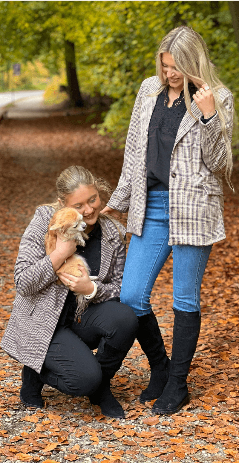 Cheryl blazer med tern beige LikeLondon