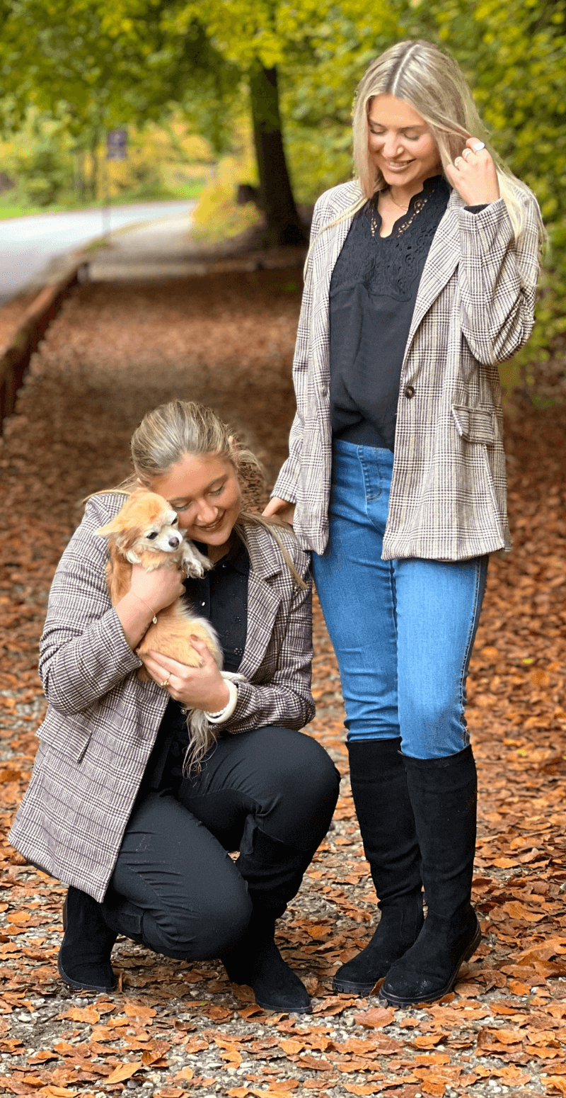 Cheryl blazer med tern beige LikeLondon
