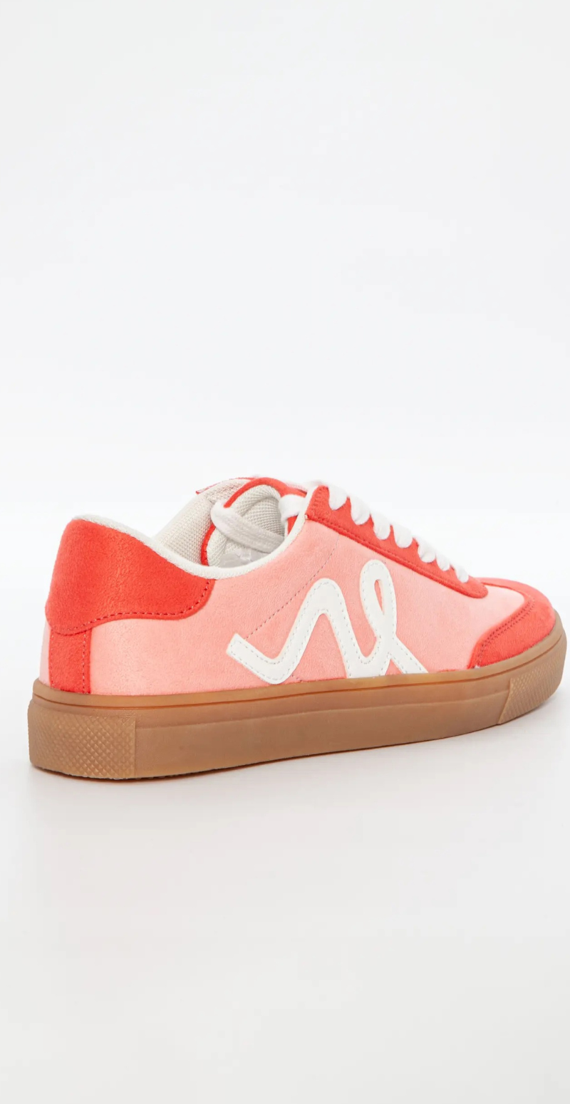 Sneaker i retrolook med snøre coral Duffy