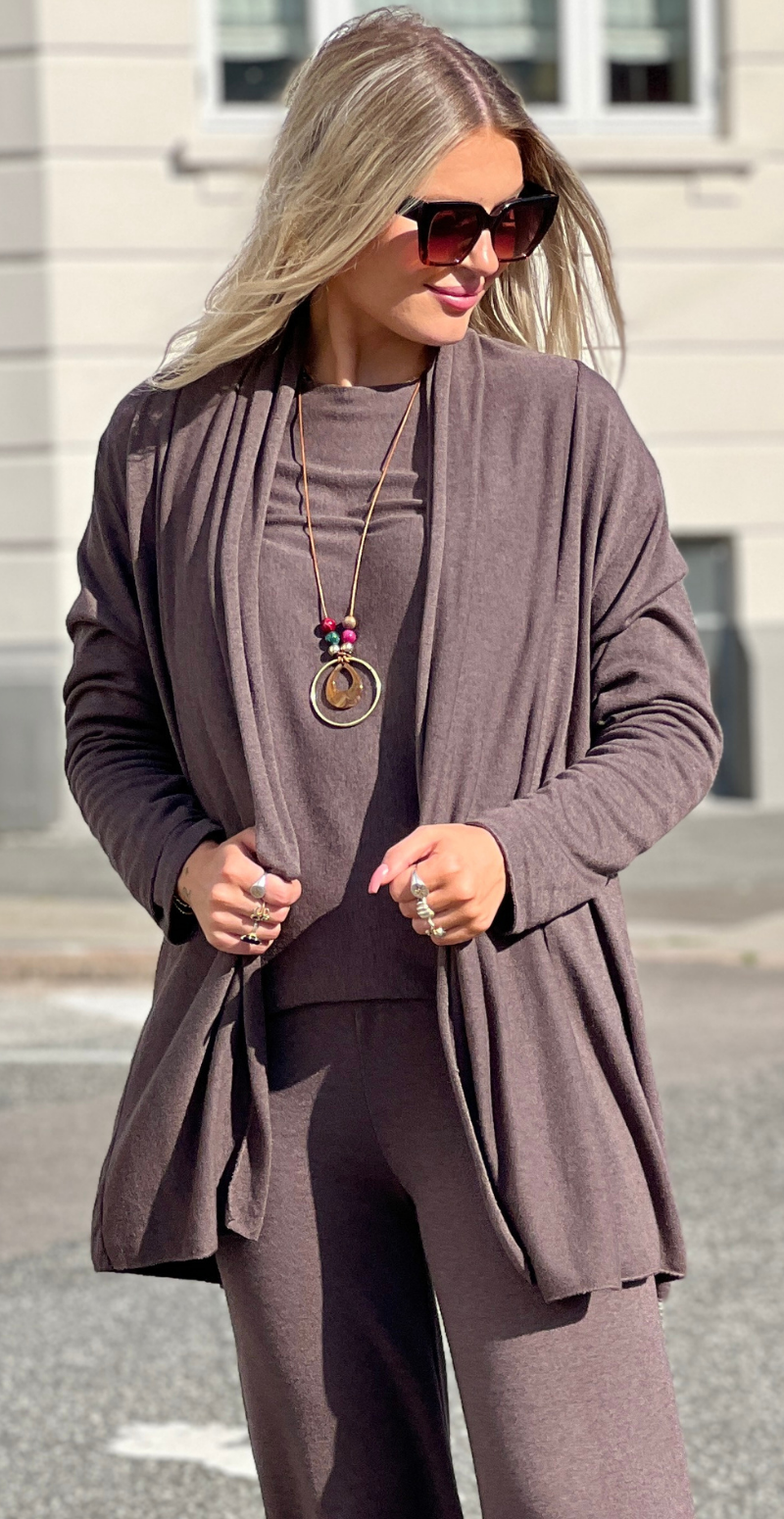 Elena cardigan marrone LikeLondon