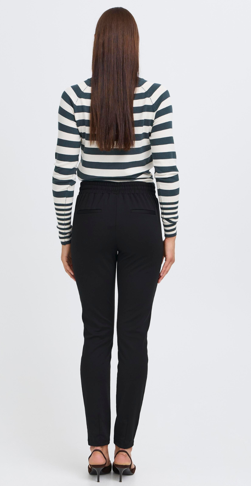 Rizetta bukser med bindebånd og læg sort B-young