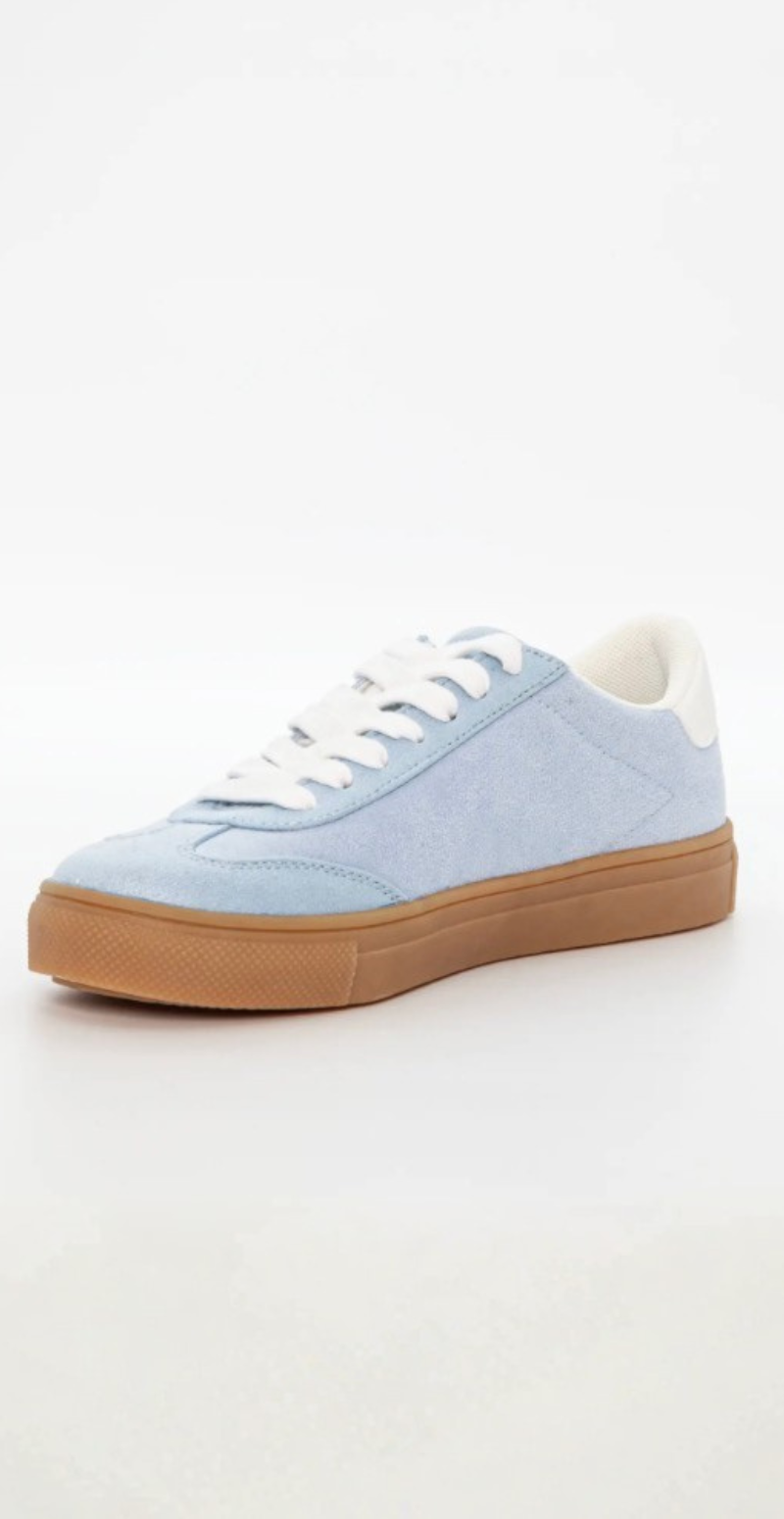 Sneaker i retrolook med snøre light blue Duffy