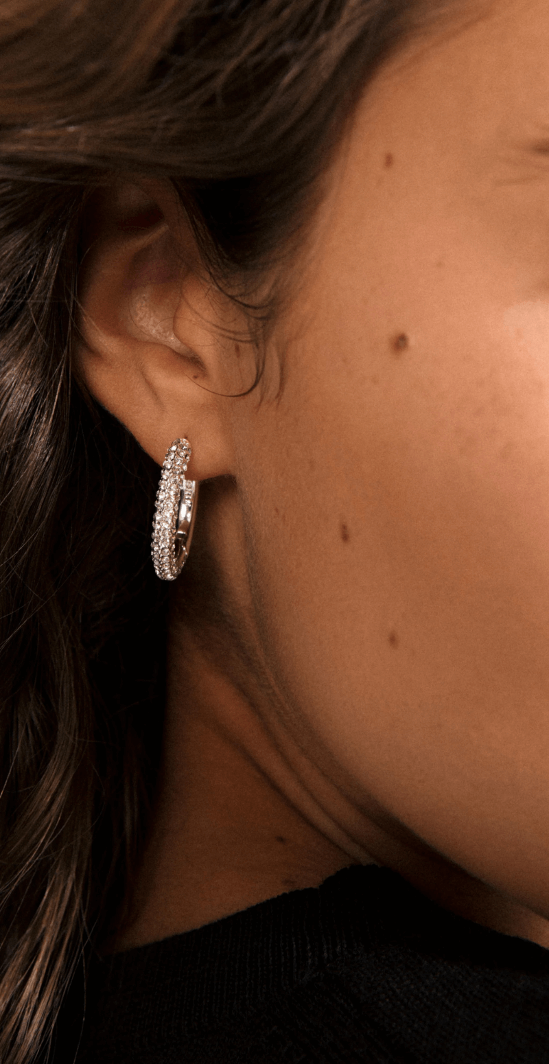 Tatum store hoops sølvbelagt