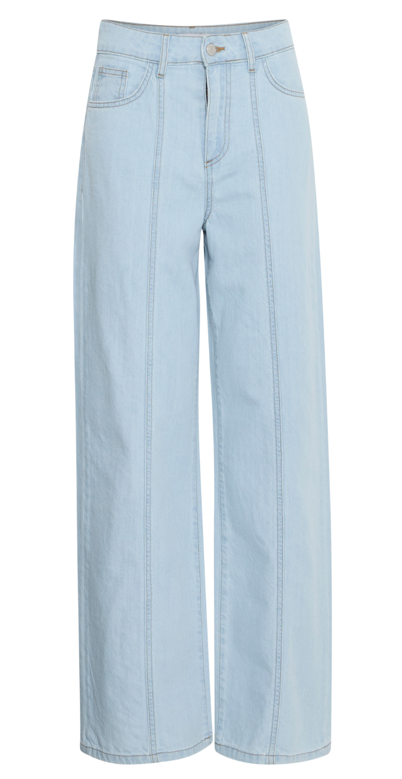 Lonia jeans med tydelige syninger light blue denim B.young