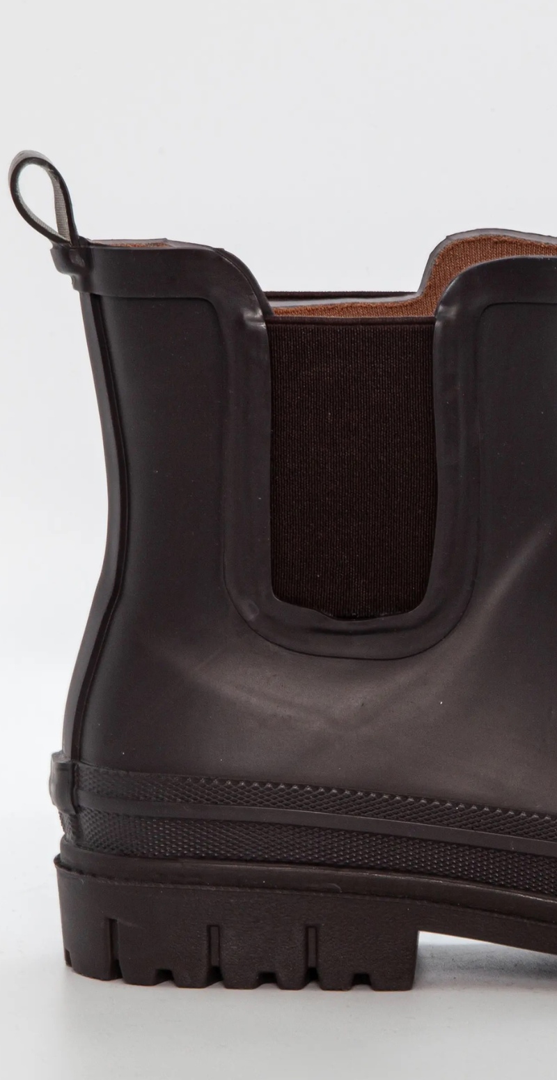 Favazzina Uno kort gummistøvle dark brown Duffy