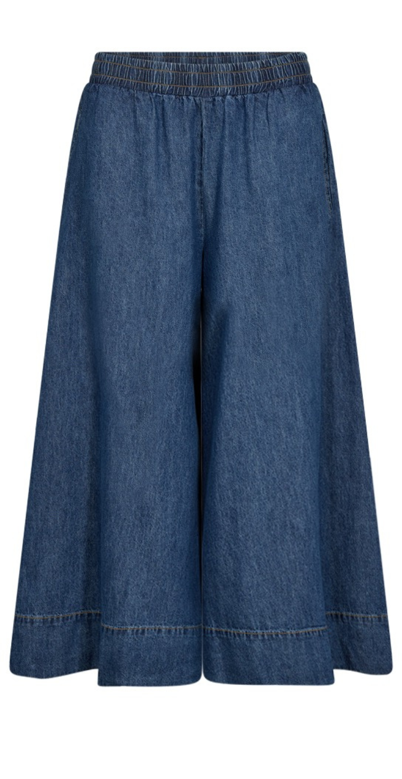 Lisea bukser med vidde medium blue denim Freequent