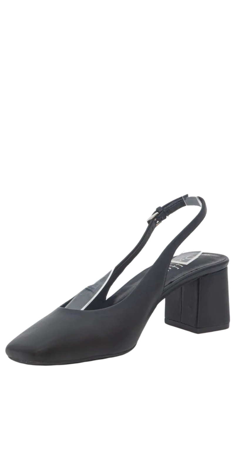 Pumps med slingback i sort