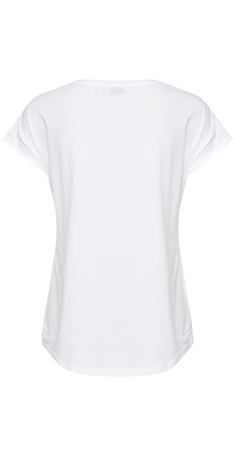 Pamila ensfarvet t-shirt optical white B.young