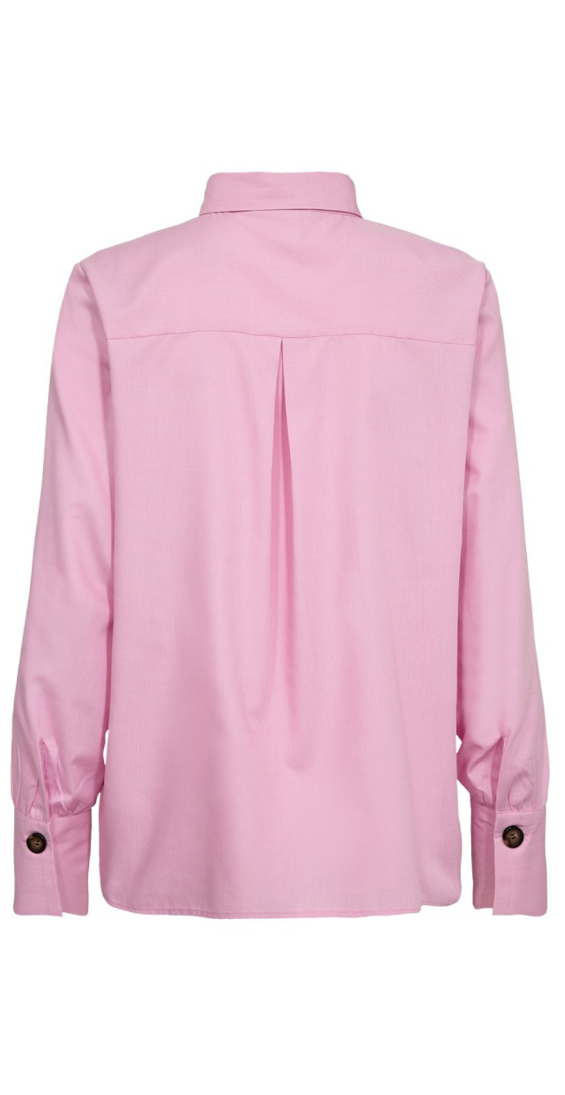 Flynn skjorte med stolpelukning wild orchid Freequent