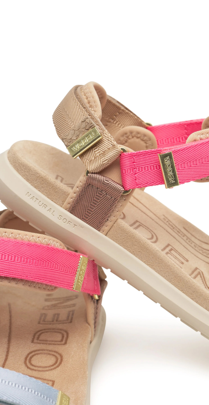Line lite sandal raspberry multi Woden