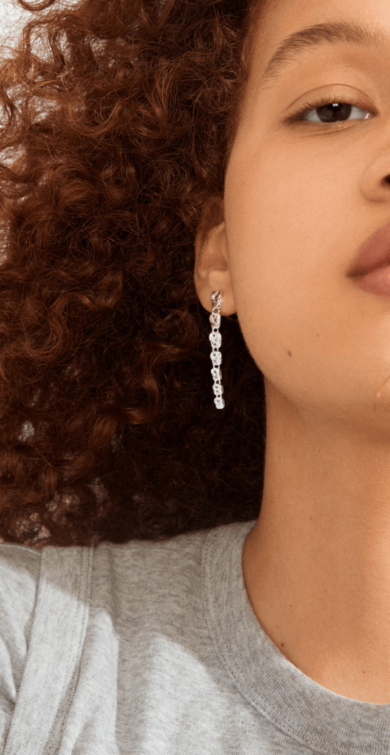 Sense øreringe sølvbelagt