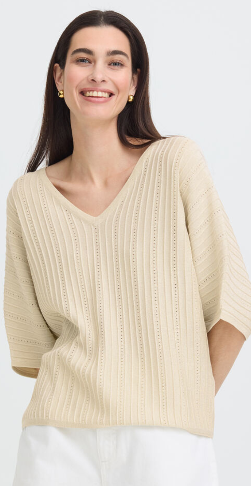 Mobbe bluse med glimmer birch B.young