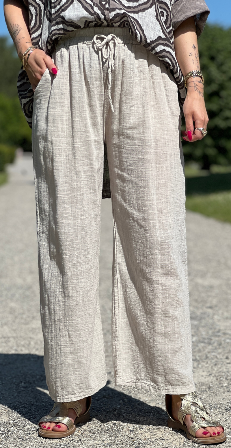 Elise ensfarvet buks beige LikeLondon