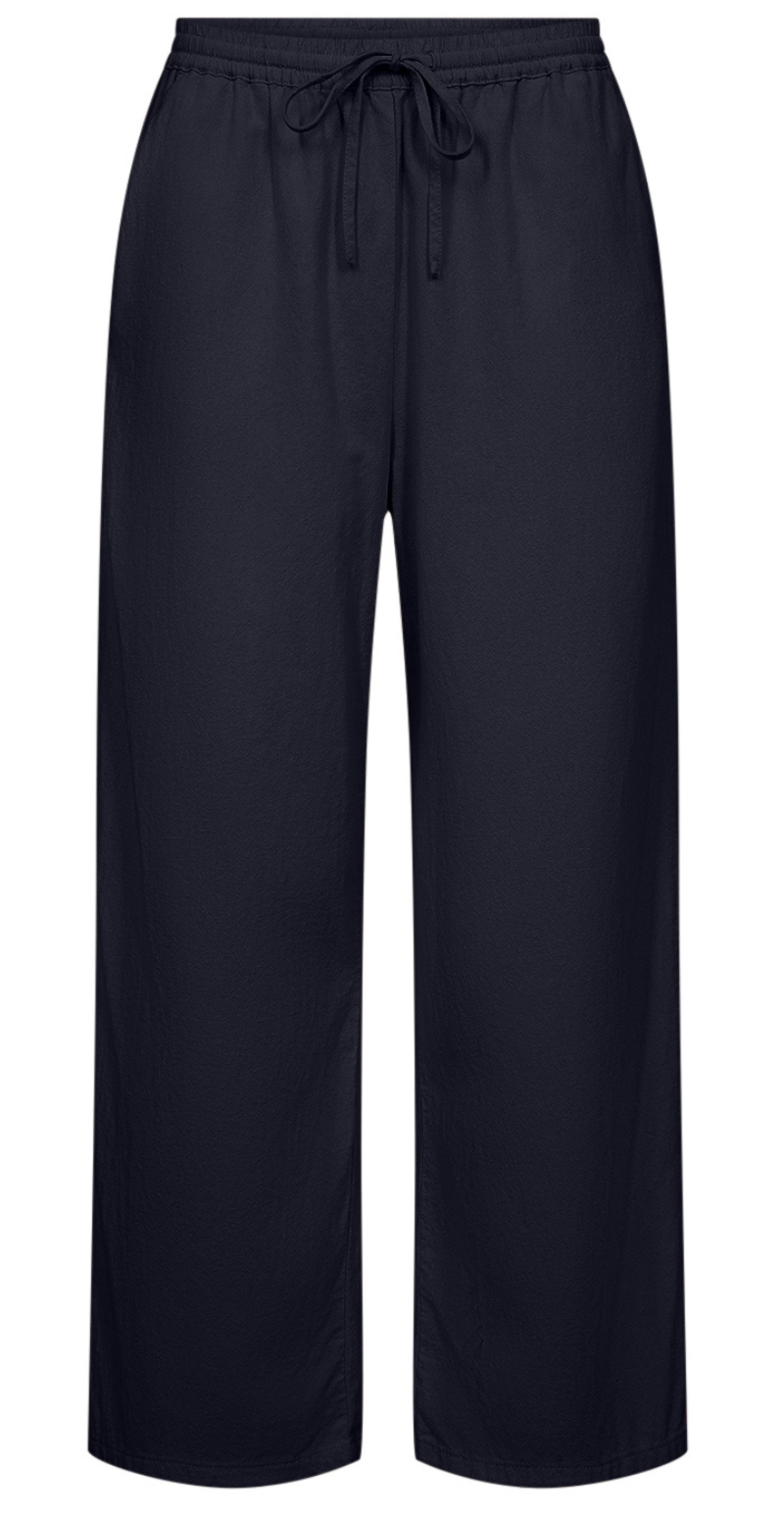 Sally buks med lige ben og lommer navy Likelondon