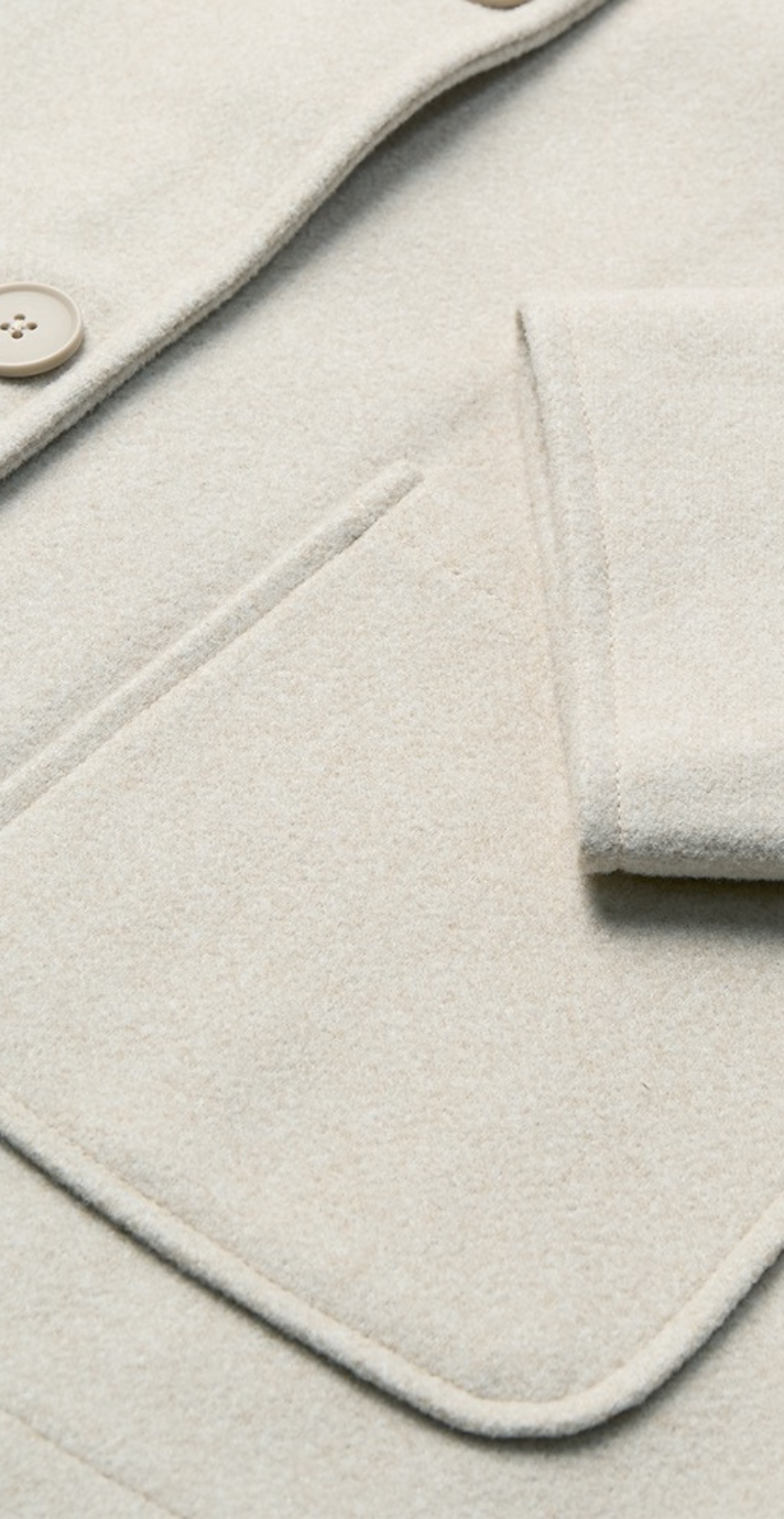 Yanna jakke med lommer moonbeam melange Freequent