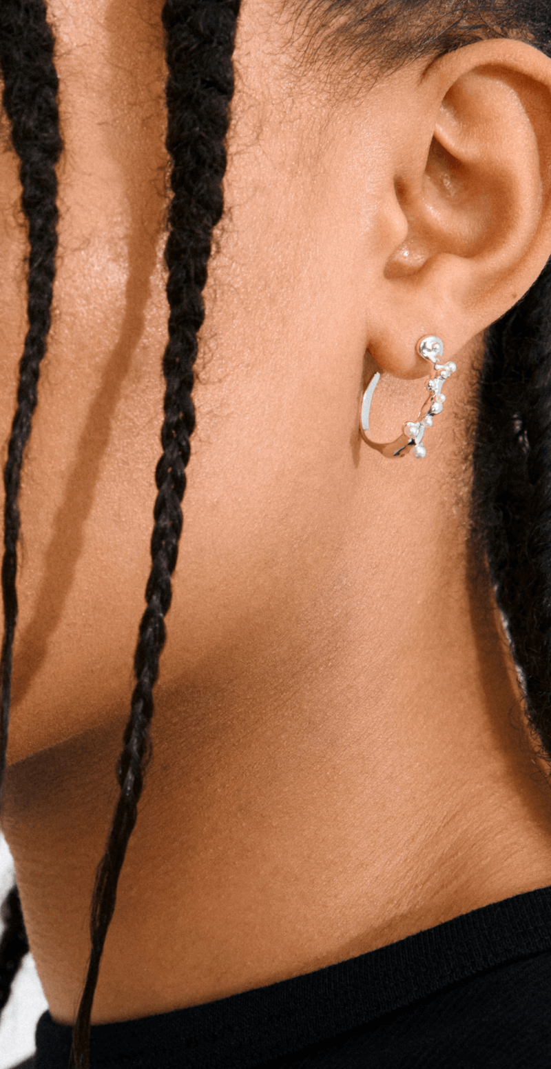 Hadley øreringe sølvbelagt