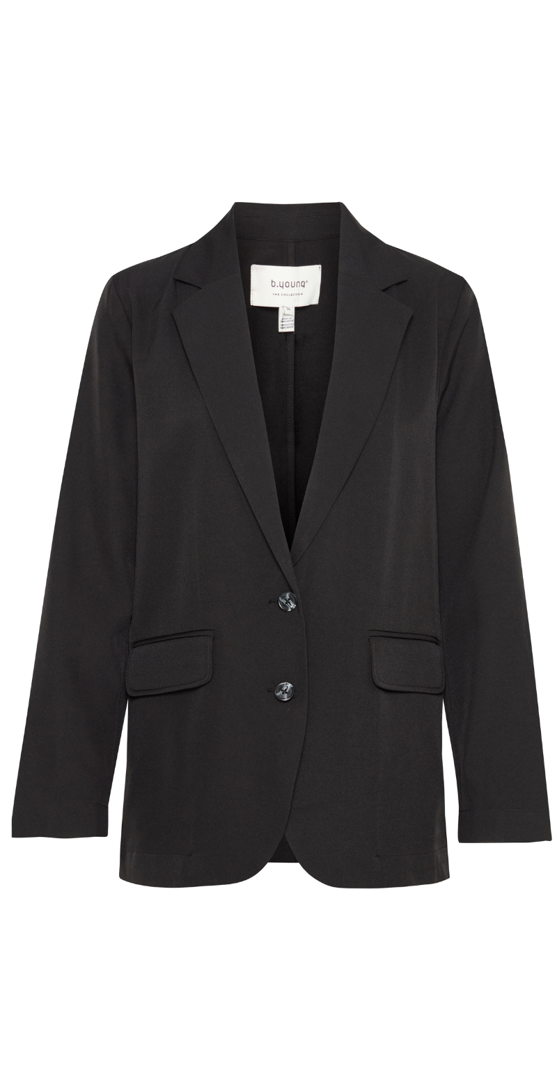 Midde blazer med knapper og lommer sort b.young