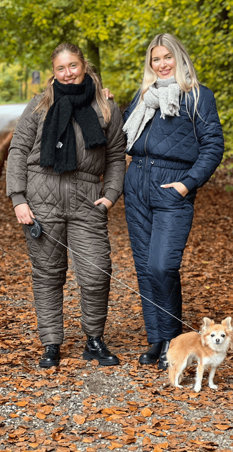 Quiltet jumpsuit navy