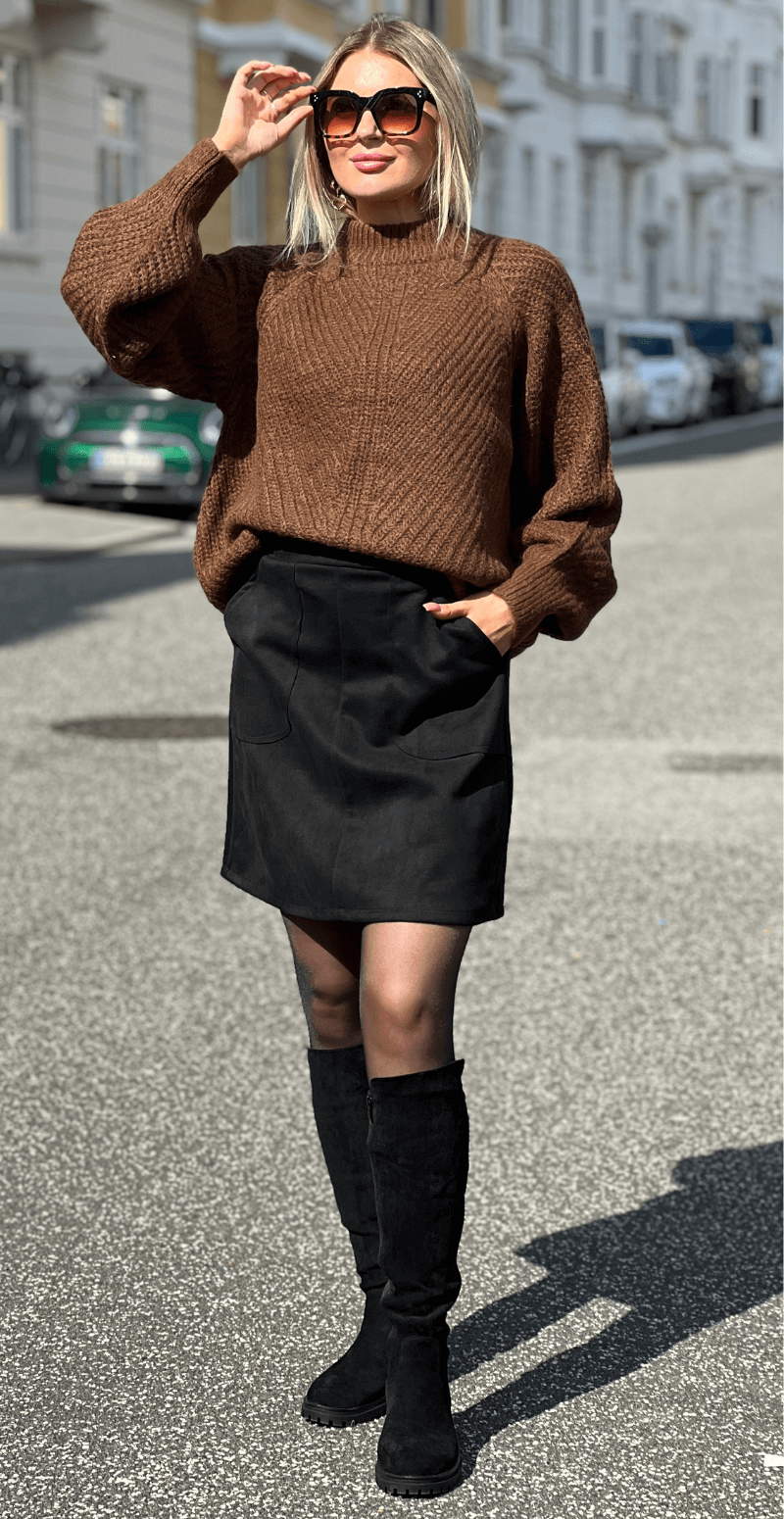 Oksana turtleneck brun
