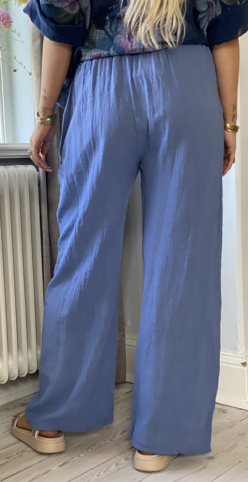 Elise ensfarvet buks denim LikeLondon