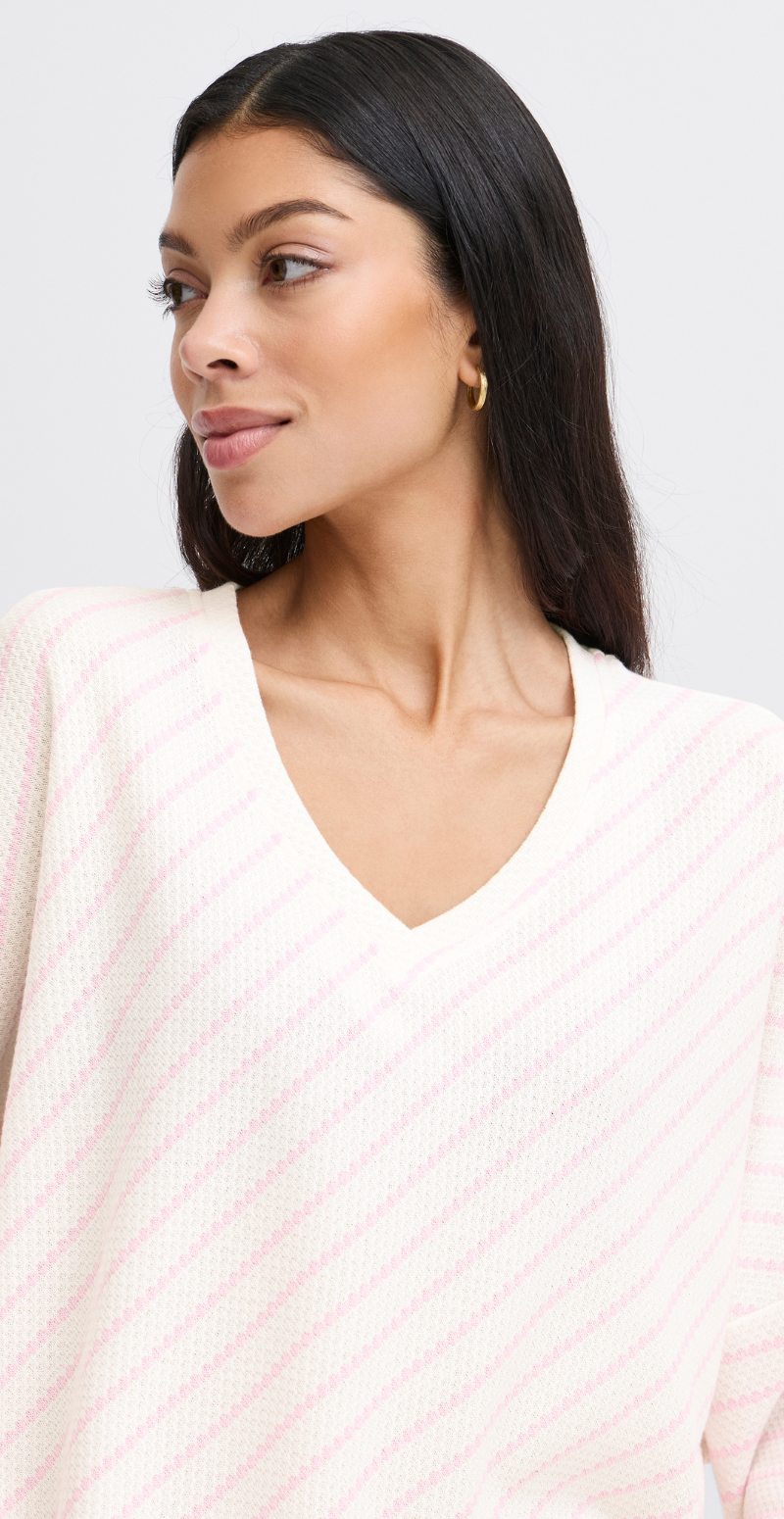 Runi sweatshirt roseate spoonbill melange