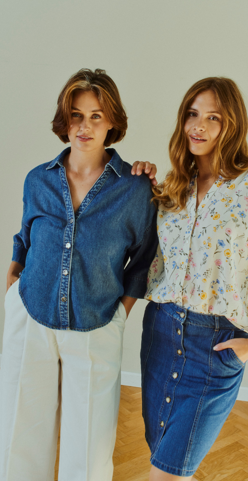 Milo skjorte i moderne udtryk medium blue denim Freequent