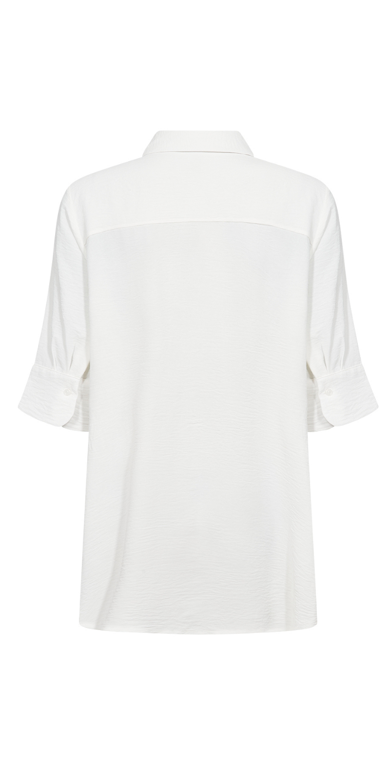 Carrie skjortebluse med længde bagtil hvid LikeLondon