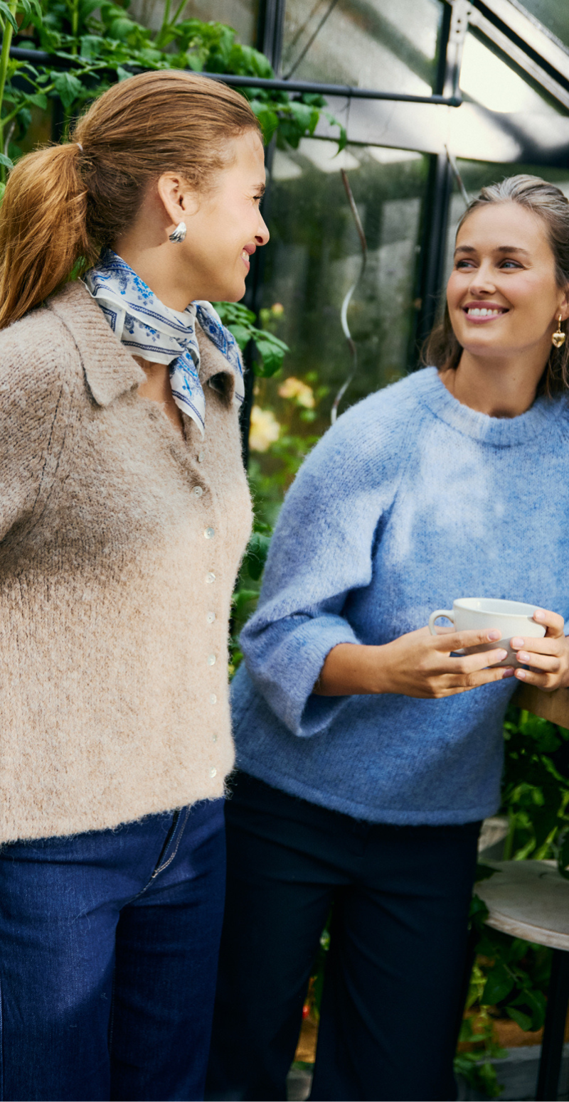 Lullo cardigan med 3/4 ærmer silver mink melange FreeQuent