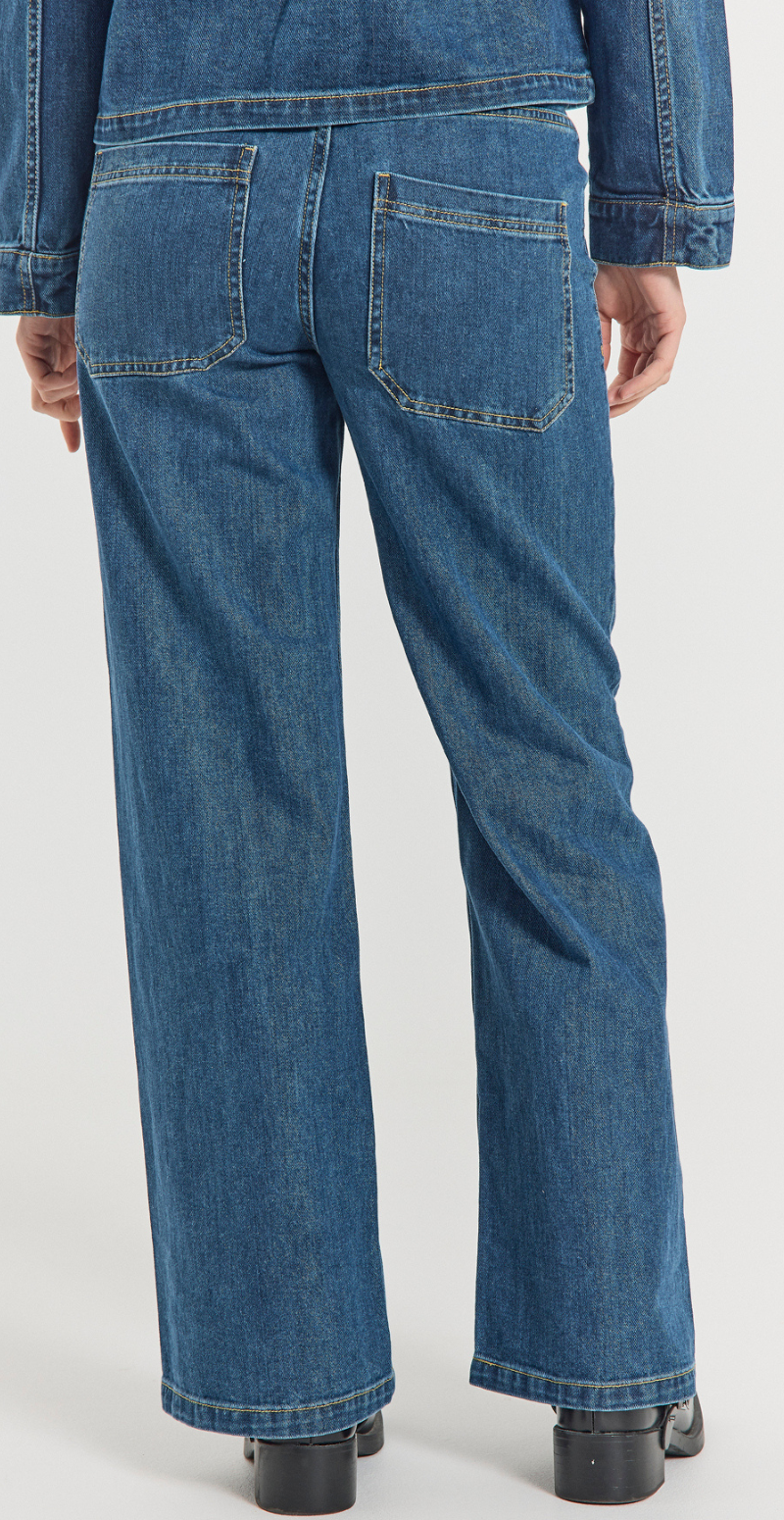 Rinna bukser medium blue denim