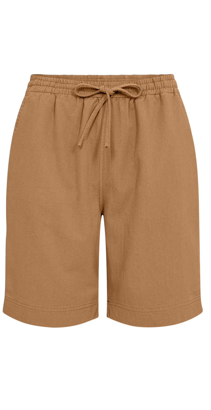 Sally shorts med elastik og lommer desert brown