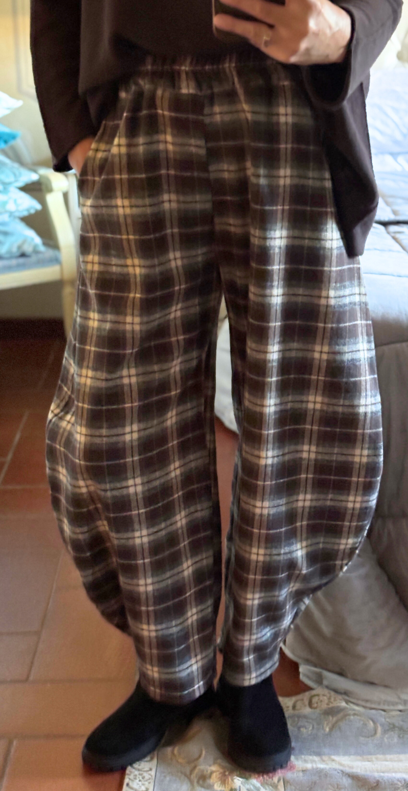 Sonya ternet barrel balloon bukser brun LikeLondon