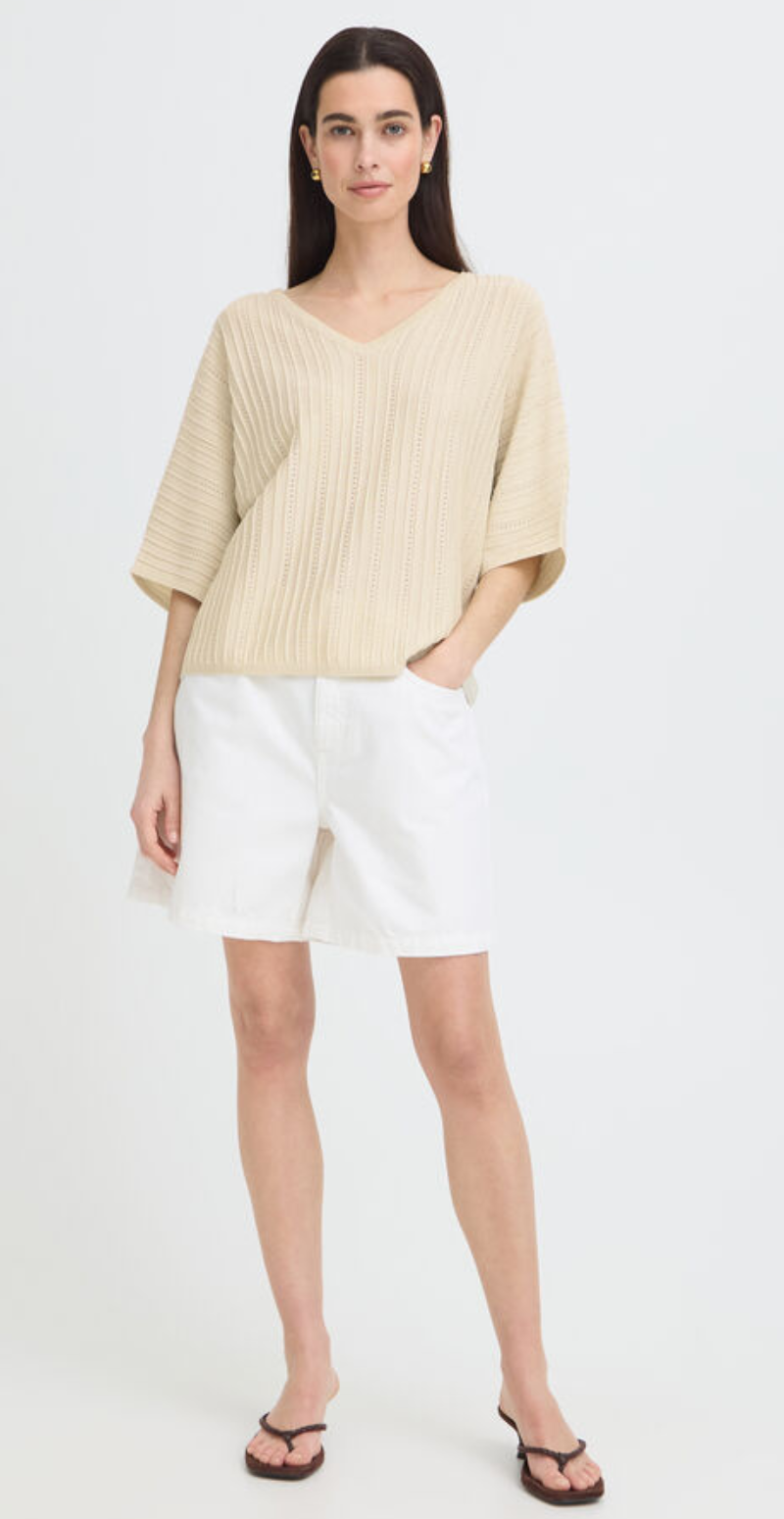Mobbe bluse med glimmer birch B.young