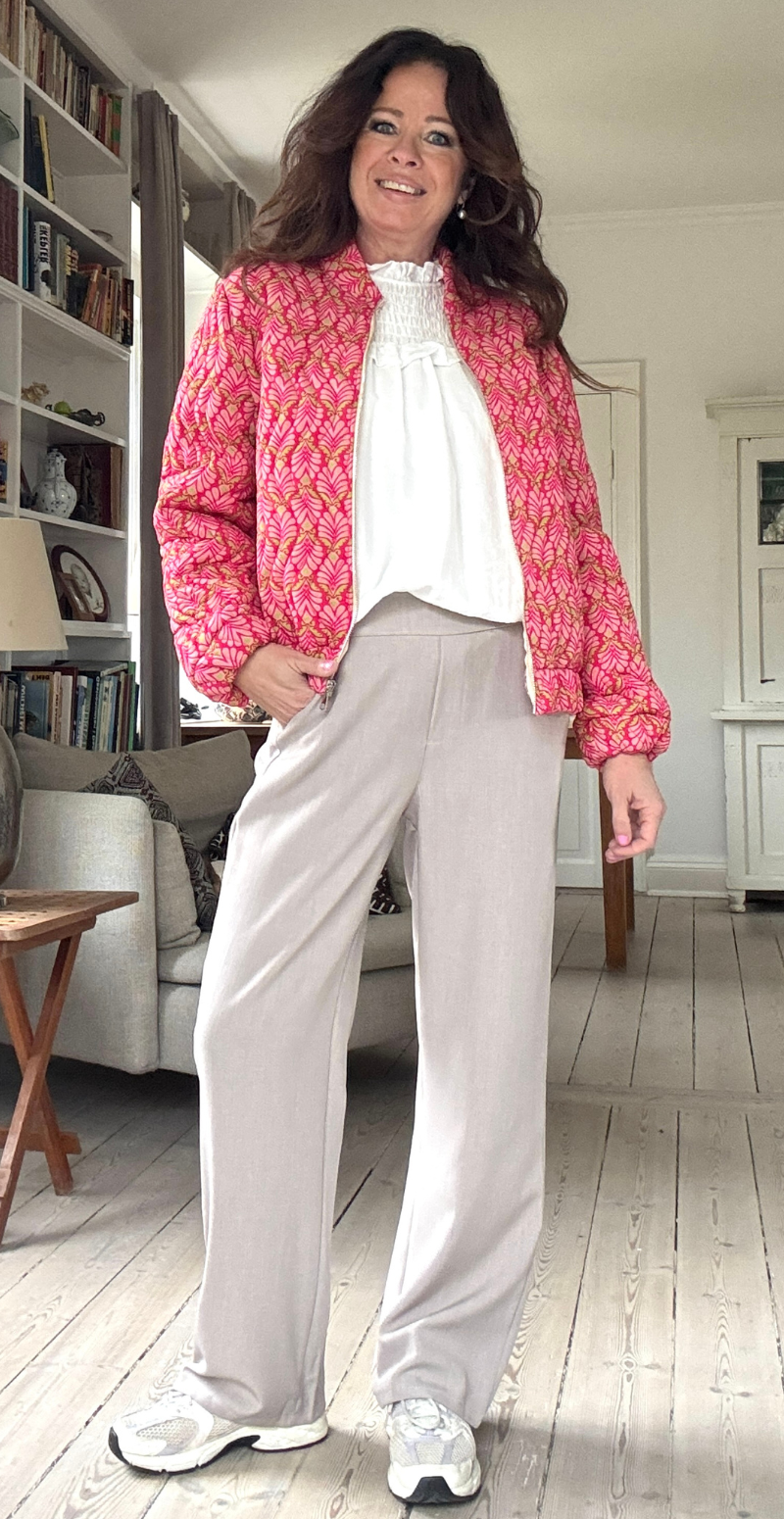 Iris habitbukser med elastik taupe LikeLondon