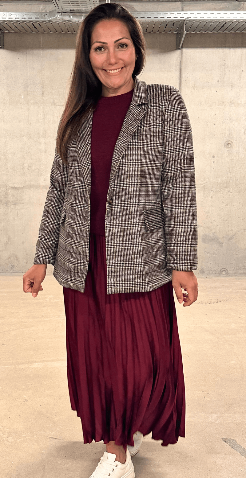 Cheryl blazer med tern brun LikeLondon By Christina