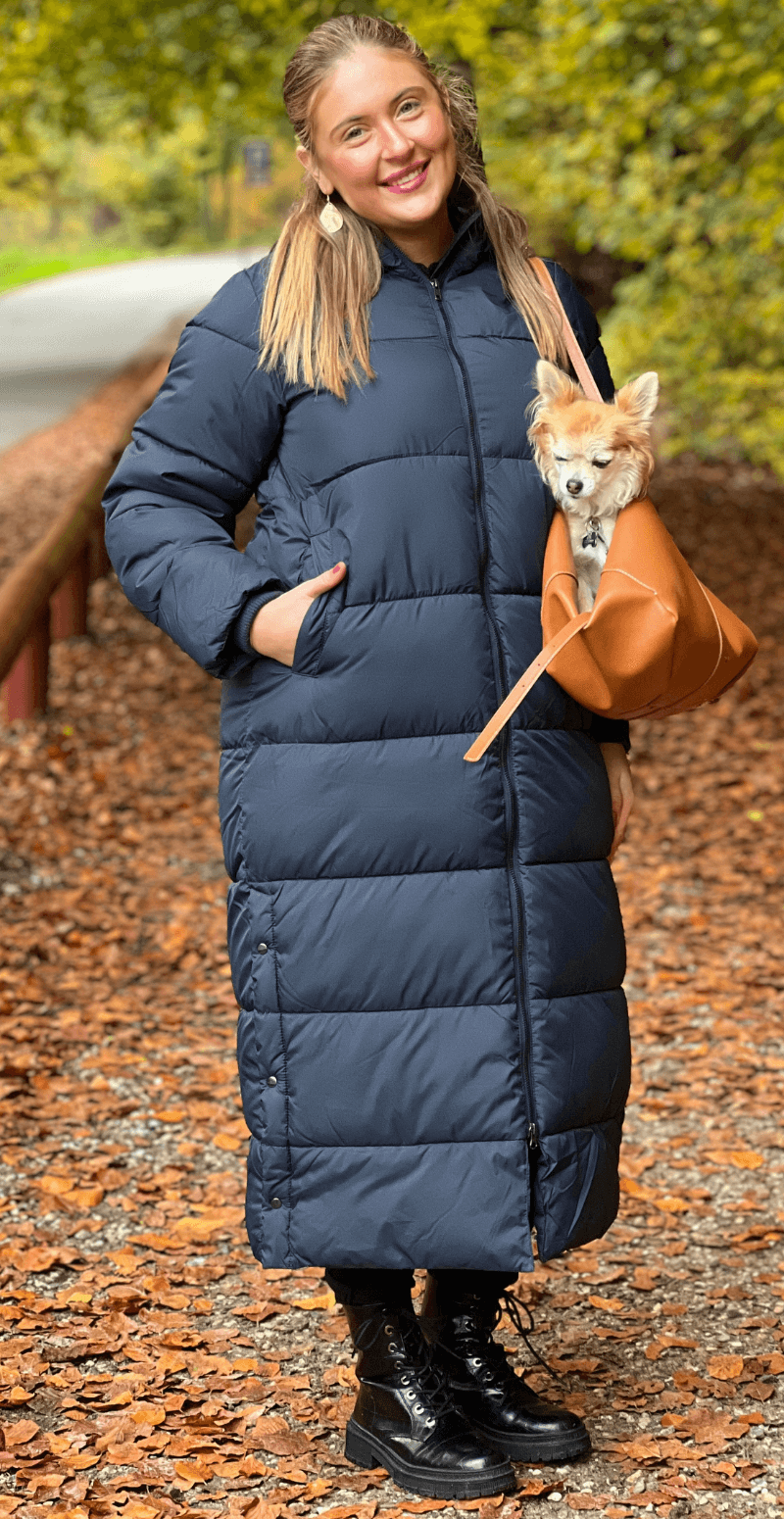 Liva frakke med hætte navy LikeLondon